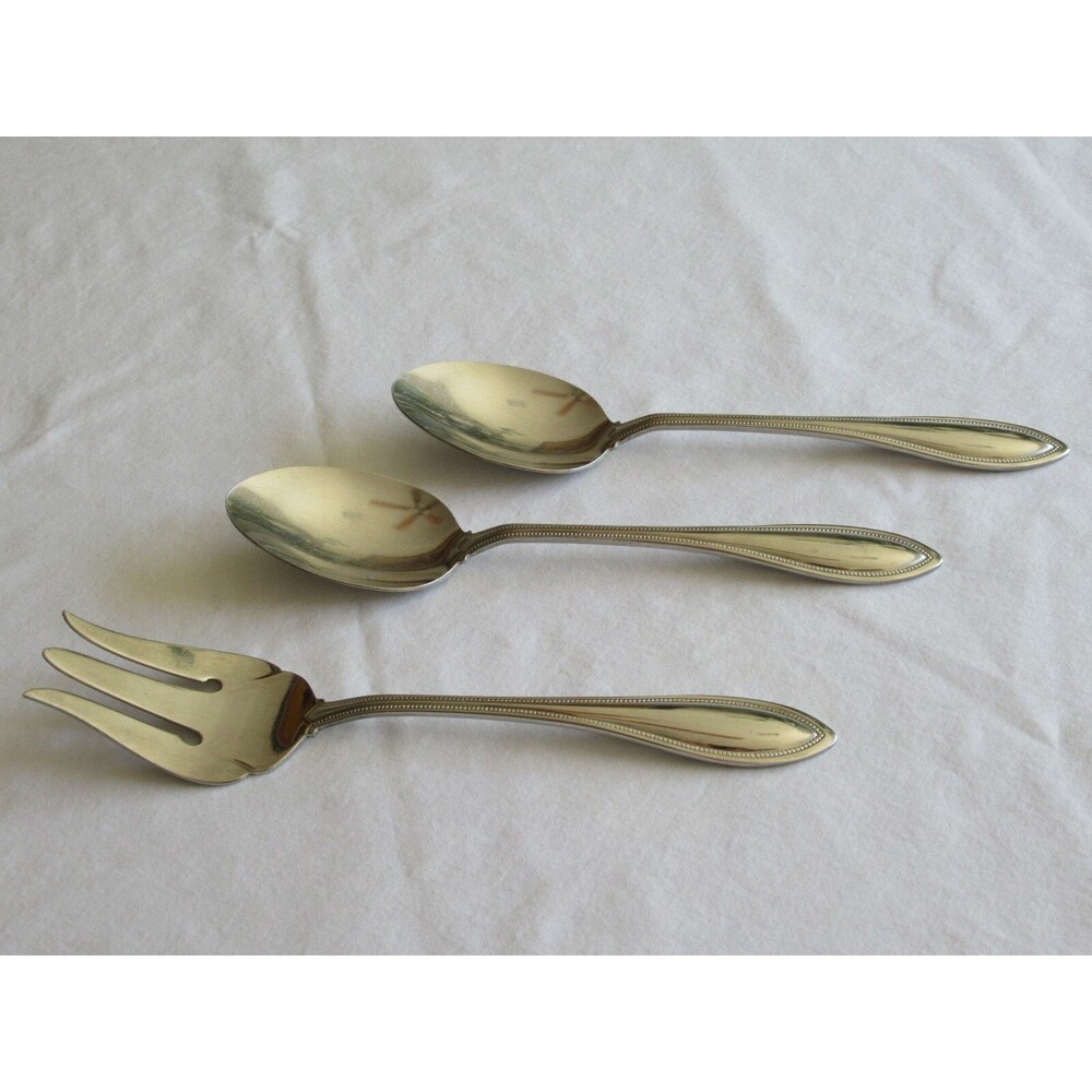 Oneida Stainless ARBOR / AMERICAN HARMONY Serving Lot Solid Spoon Meat Fork
